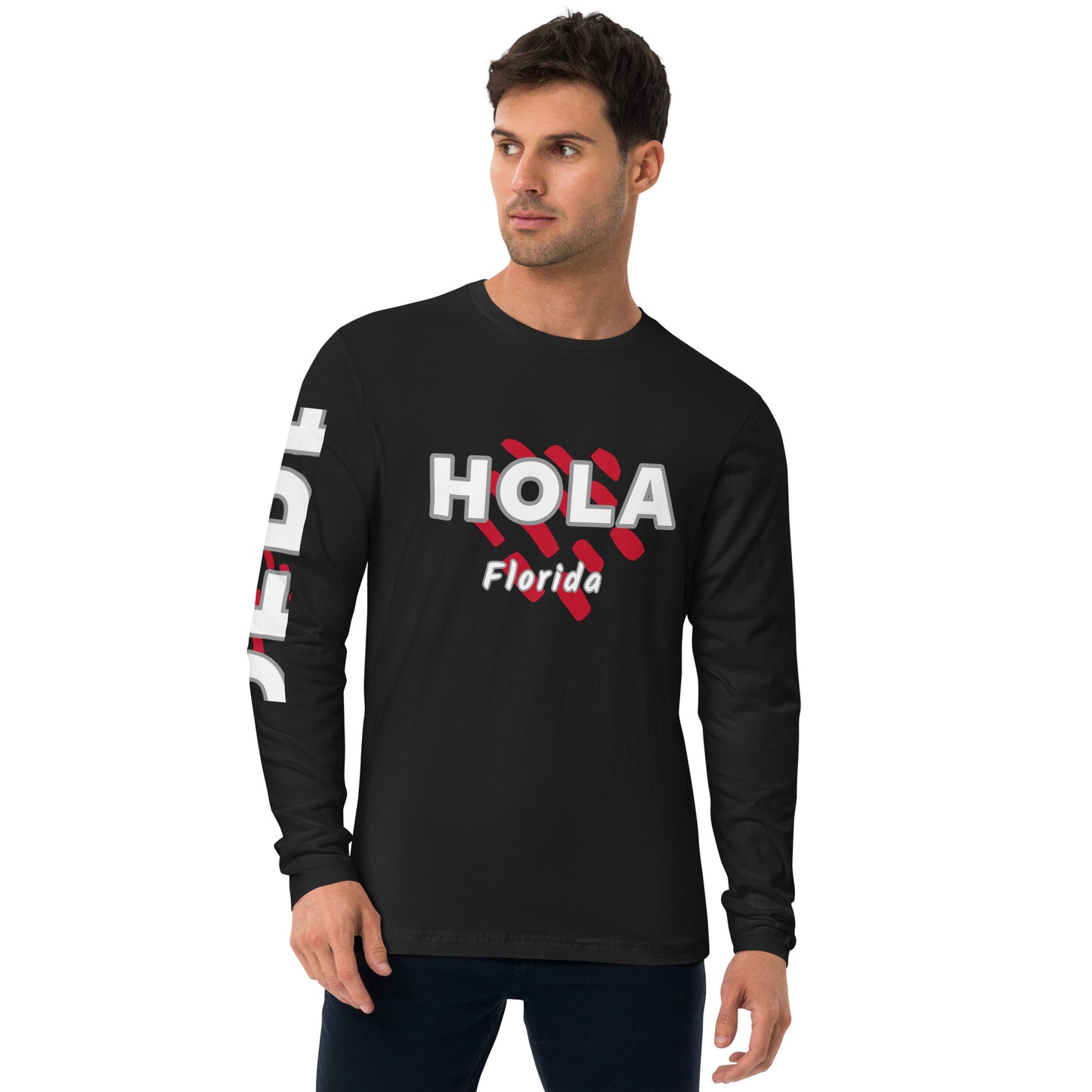 FLORIDA HOLA Long Sleeve Fitted Crew