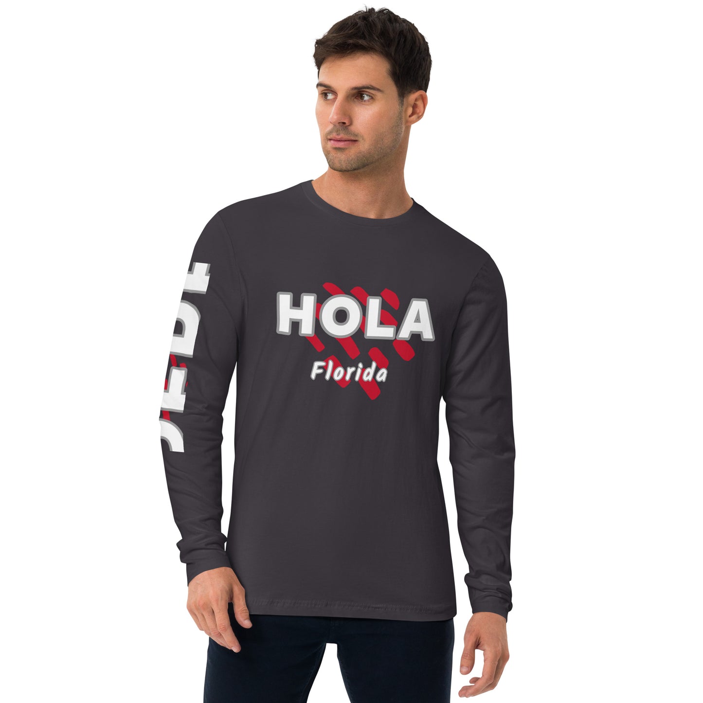 FLORIDA HOLA Long Sleeve Fitted Crew