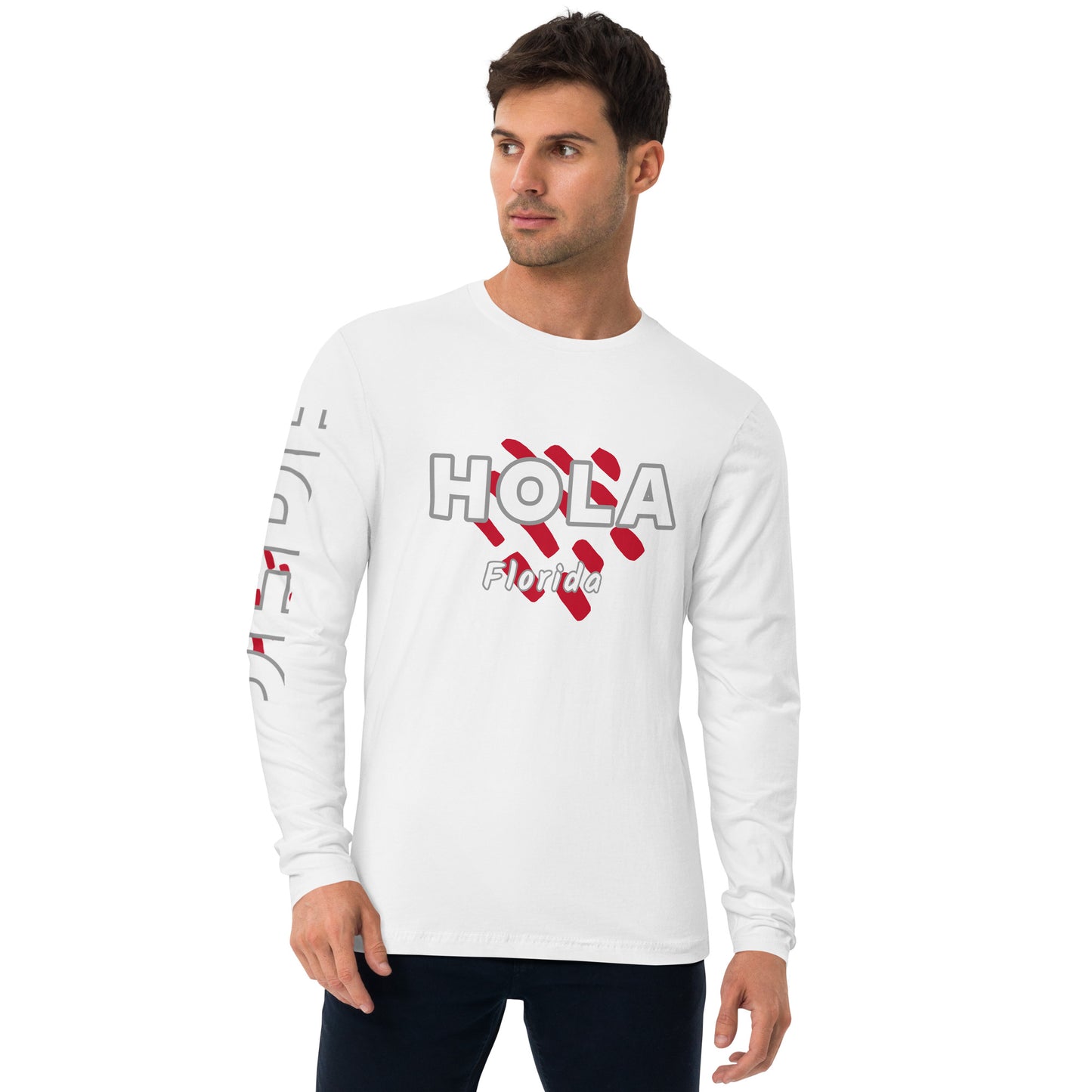 FLORIDA HOLA Long Sleeve Fitted Crew