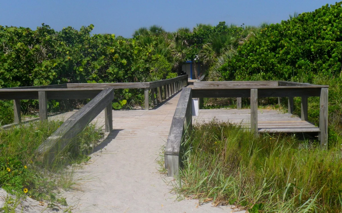 A dune crossover at Cocoa Beach in Brevard County, Florida