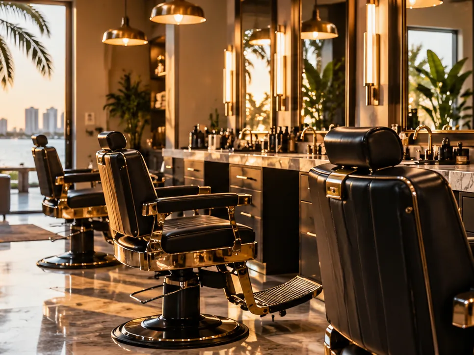 The barber chairs