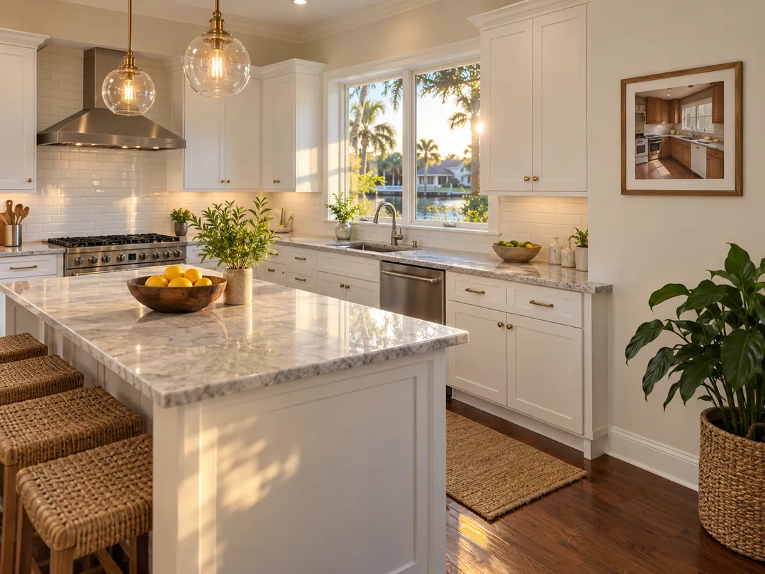 A finished white kitchen