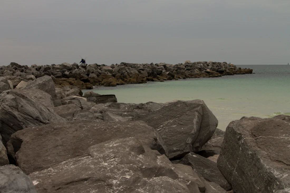 The jetty at St. Andrews State Park.