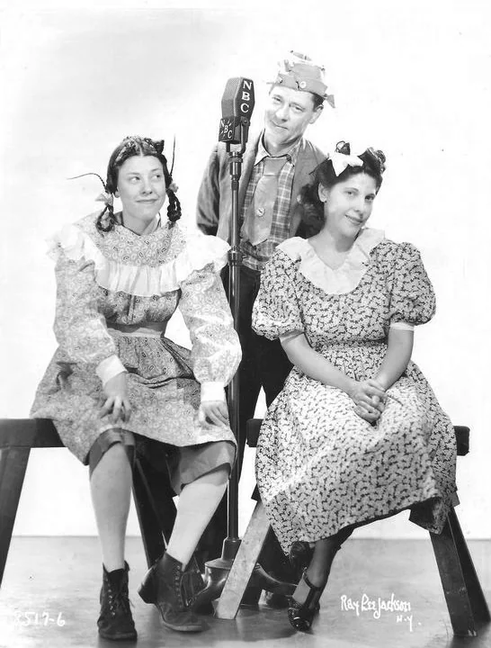 Starke-born Judy Canova, left, with her siblings Zeke and Annie, radio performers, 1938.