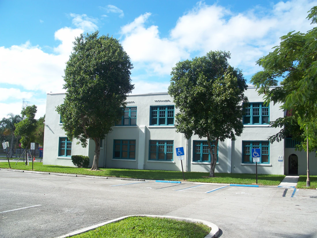 The Old Dillard High School building in Fort Lauderdale, 2010.