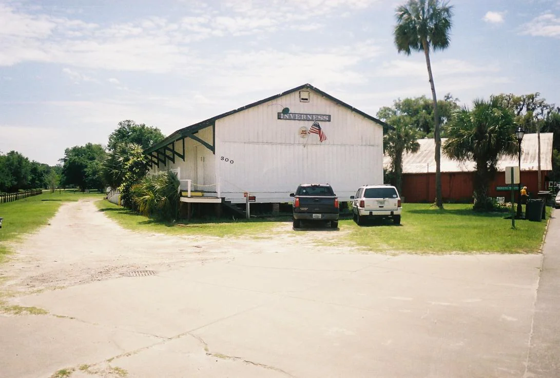 The former Atlantic Coast Line depot in Inverness beside the Withlacoochee State Trail, 2008.