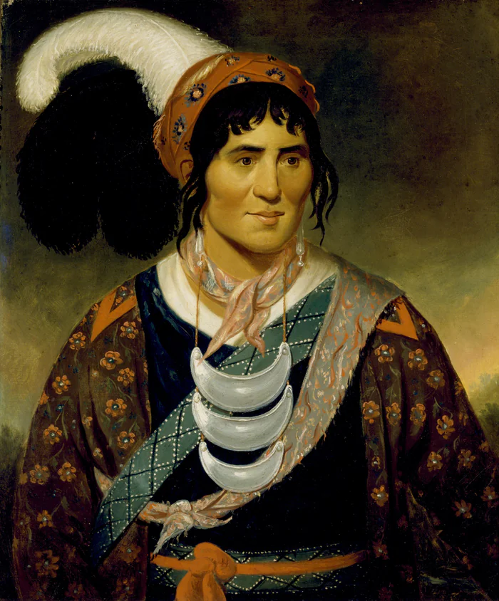 Osceola, who led several hundred Seminole fighters against Fort Cooper, painted in 1838.