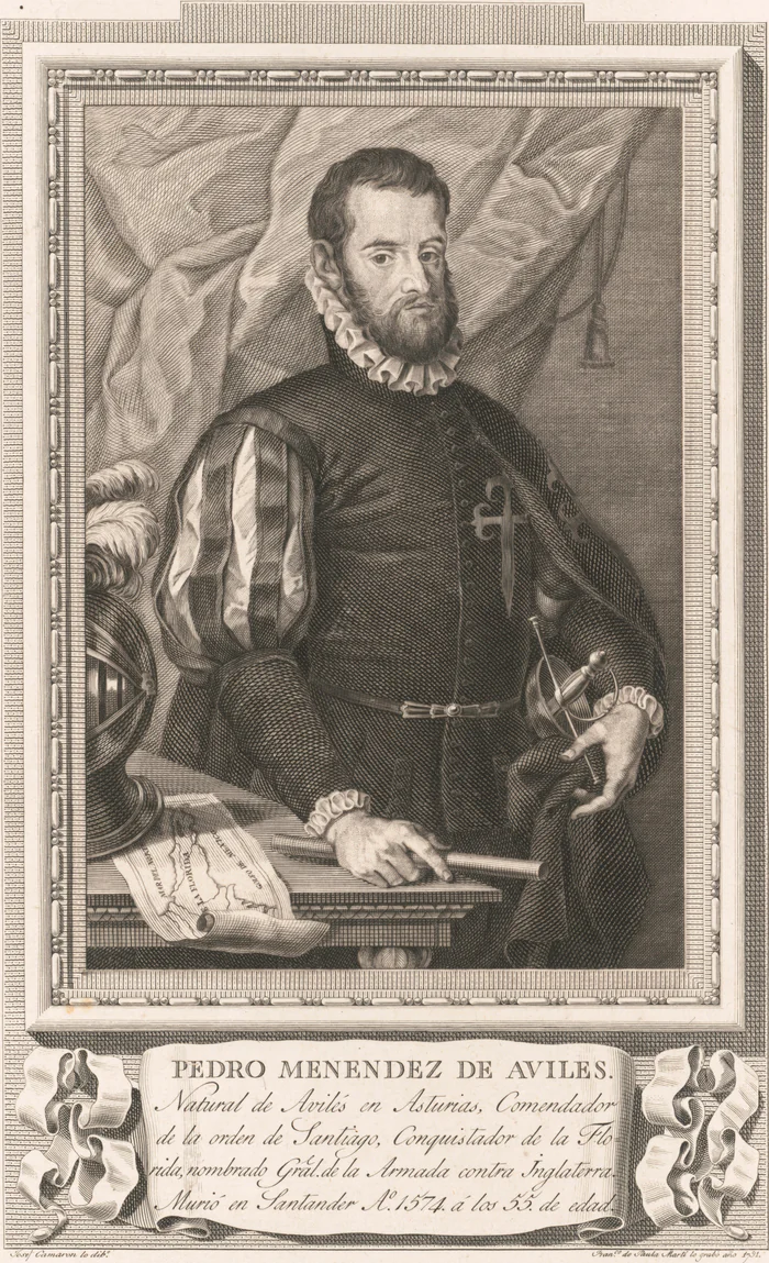 Pedro Menéndez de Avilés, in an engraving from 1791.