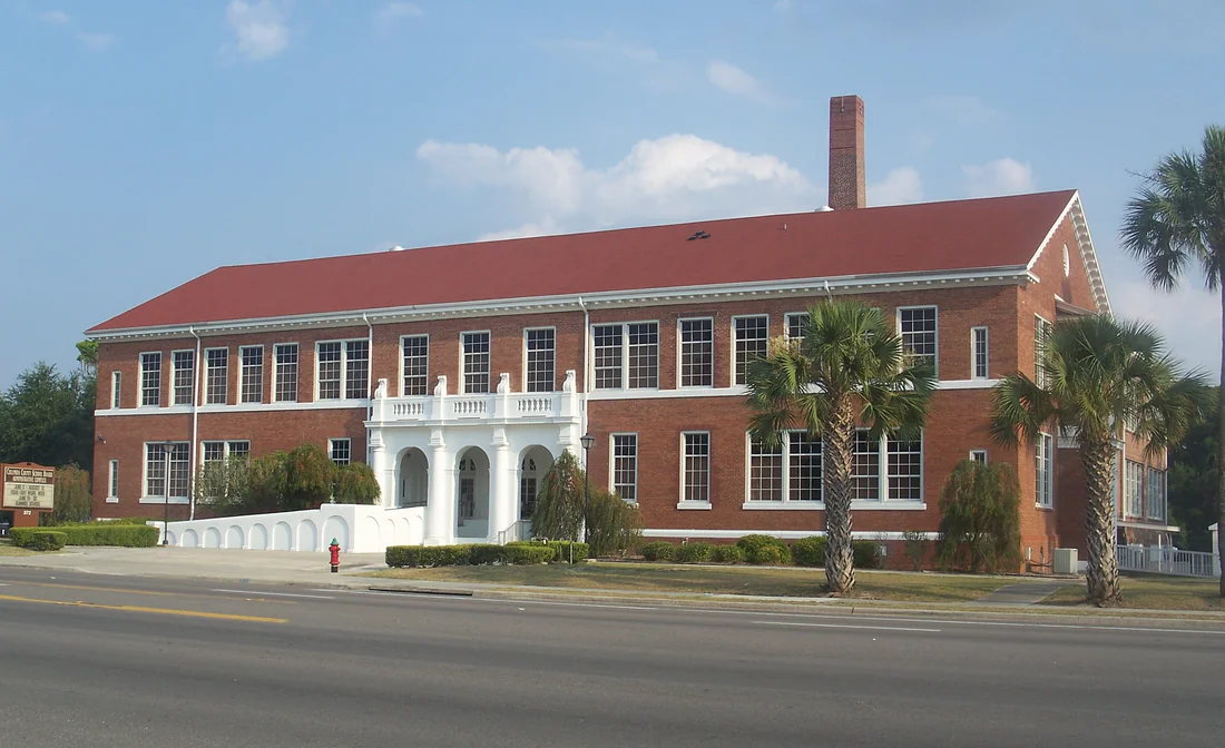 The Columbia County High School building in Lake City, 2011.