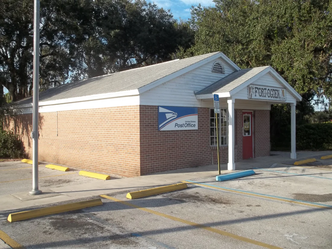 The post office at Fort Ogden, an office first opened in 1876, in 2016.