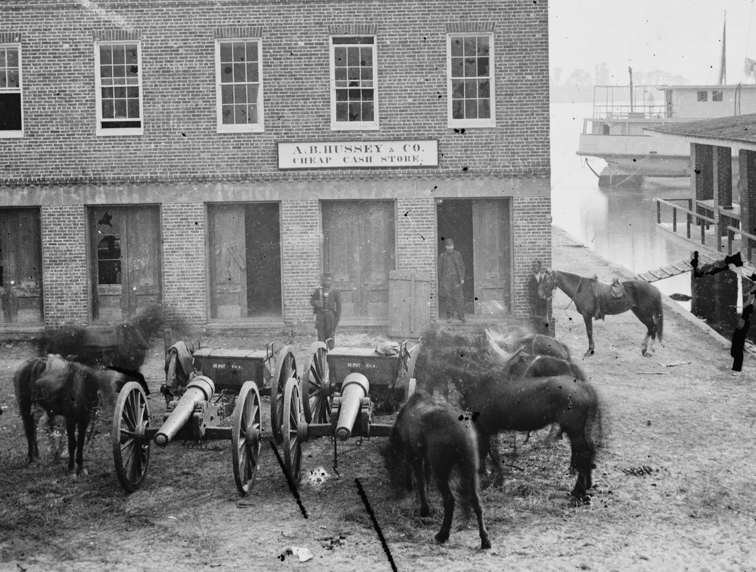 Part of a light artillery battery in Jacksonville during the Civil War.