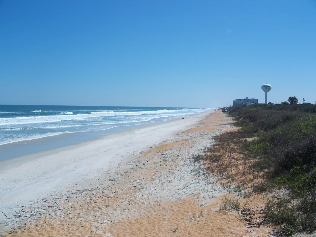 The beach at Gamble Rogers Memorial State Recreation Area, 2011.
