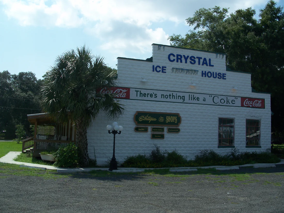The old Coca-Cola building in downtown Trenton, with Crystal Ice House painted on its front, 2010.
