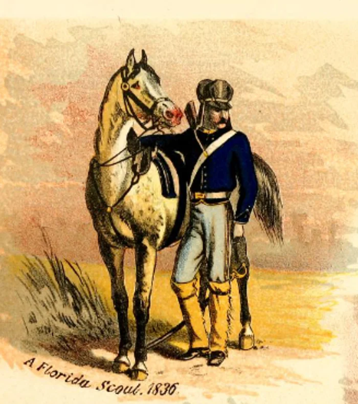 A soldier of the 2nd Dragoons in Florida during the Second Seminole War.