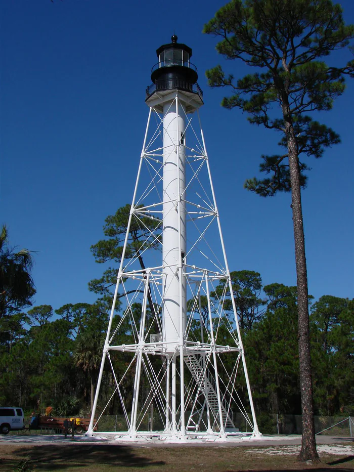 The Cape San Blas Lighthouse on the cape in 2007, before it moved to Port St. Joe.