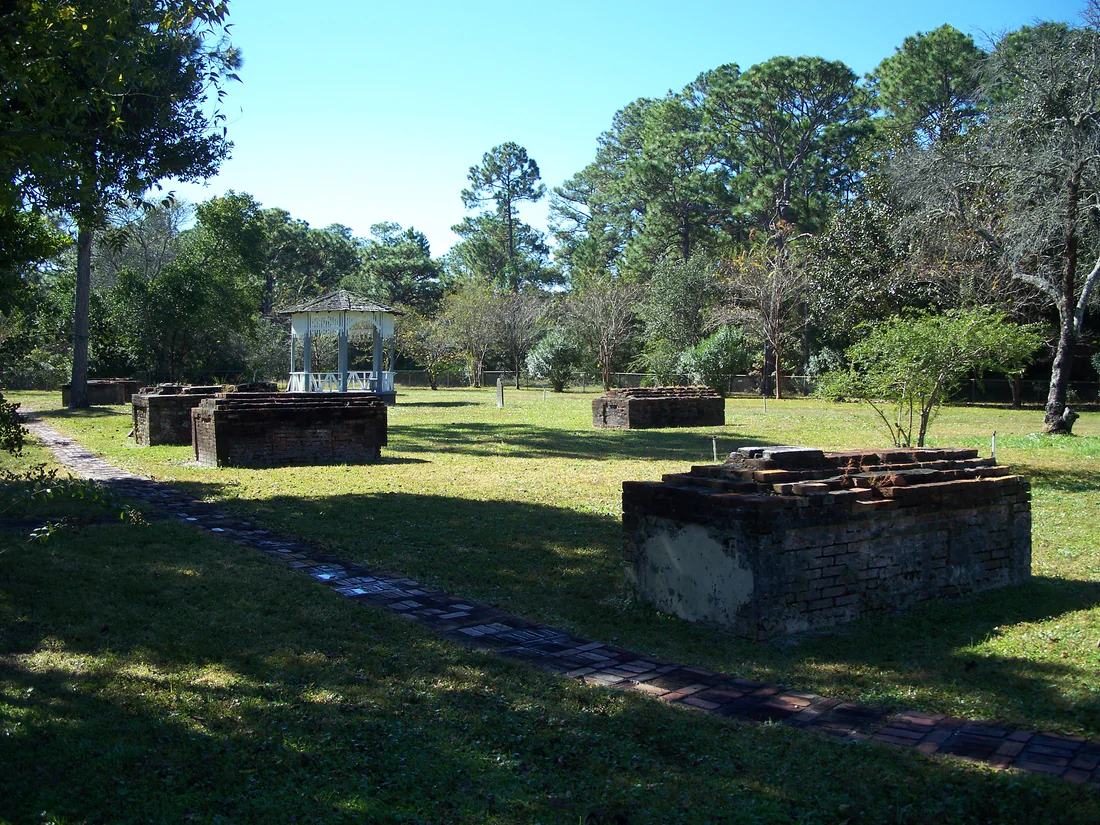 Old brick graves in St. Joseph Cemetery in Port St. Joe, 2010.