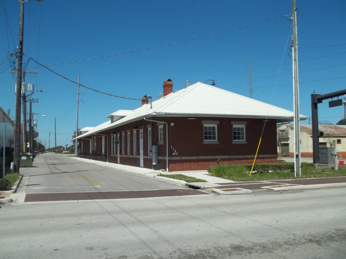 The old railroad depot in downtown Wauchula, 2020.