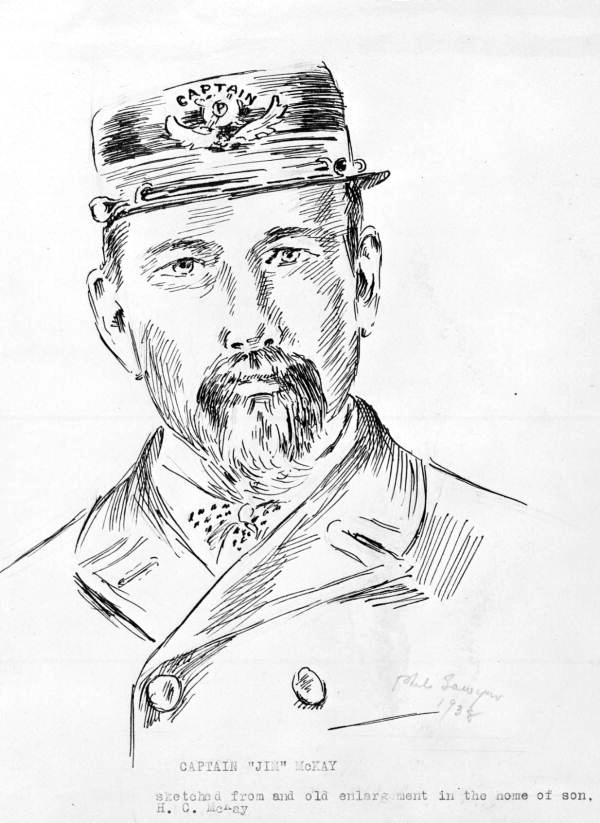 A sketch of James McKay, made in 1938.