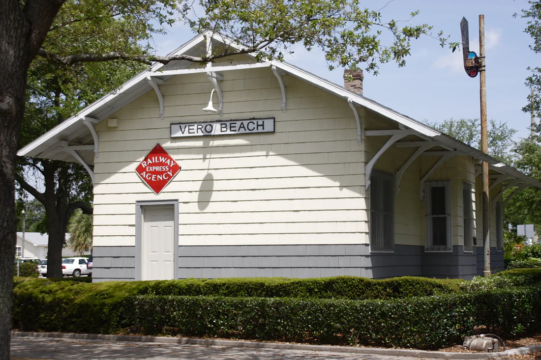 The old railroad station in Vero Beach.