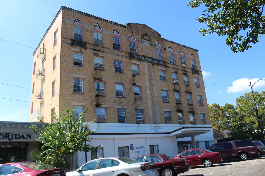 The five-story Chipola Hotel building in Marianna, finished in 1926, seen in 2016.