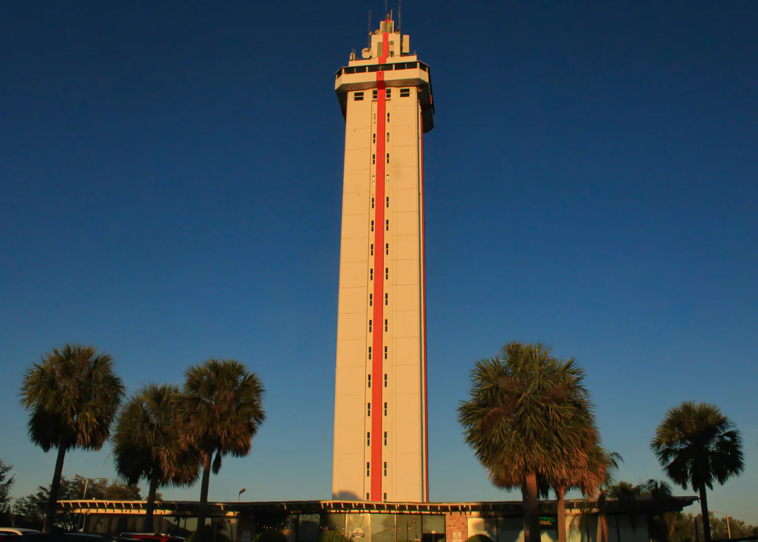 The Florida Citrus Tower in Clermont at sunset, March 23, 2026.