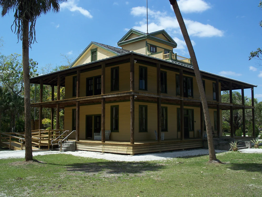 The Planetary Court building at Koreshan State Park.