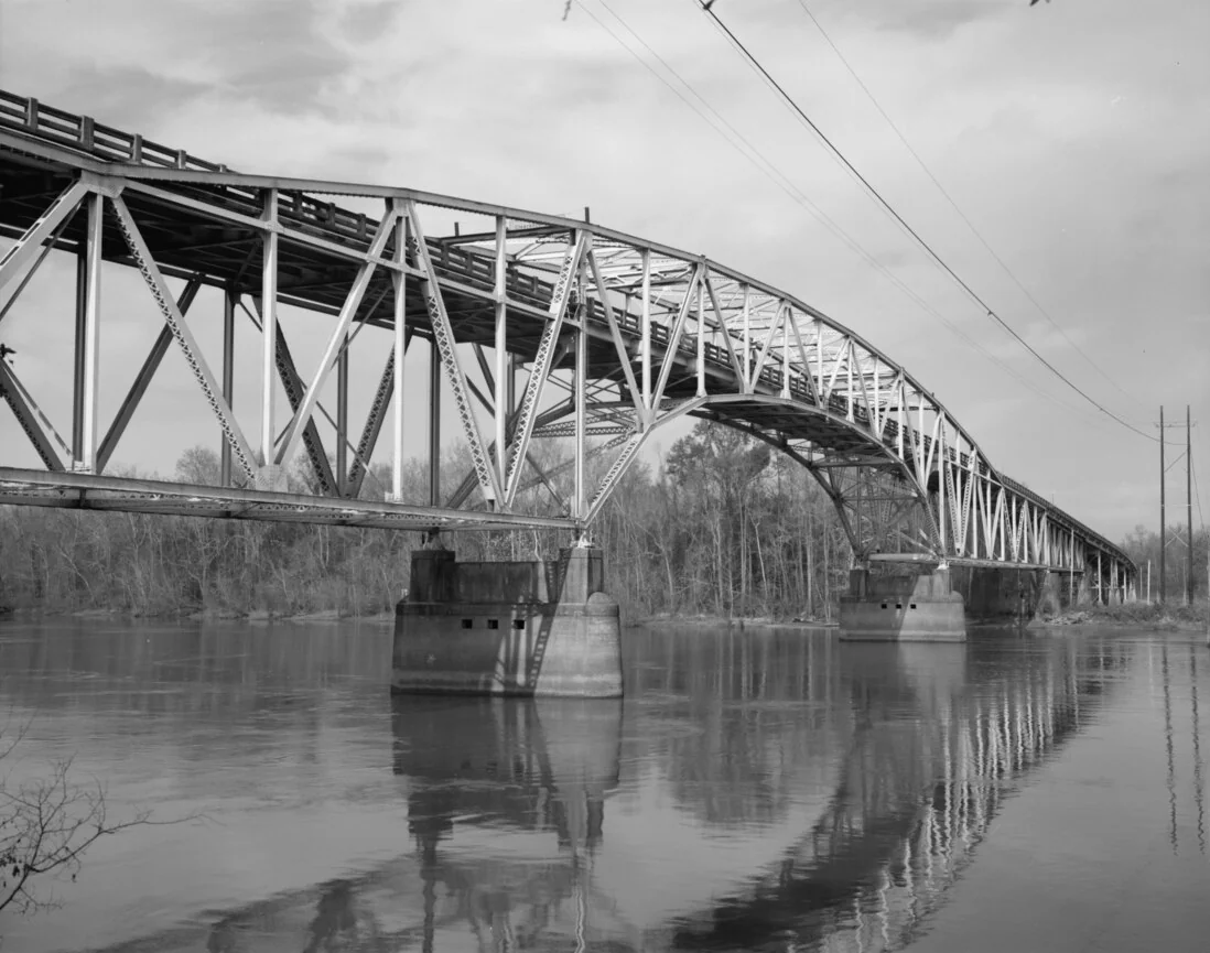 The State Road 20 bridge between Bristol and Blountstown, seen from the Liberty County shore in 1995.