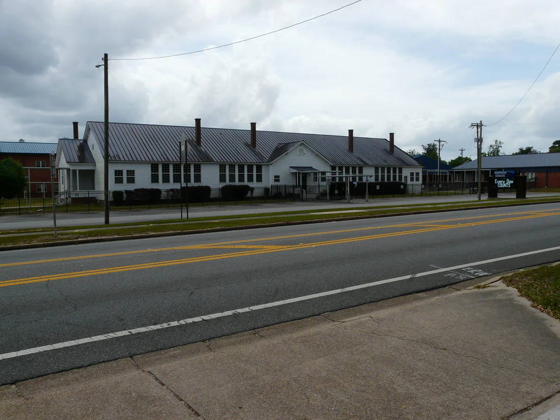 The Hosford school on State Road 65 in Hosford.