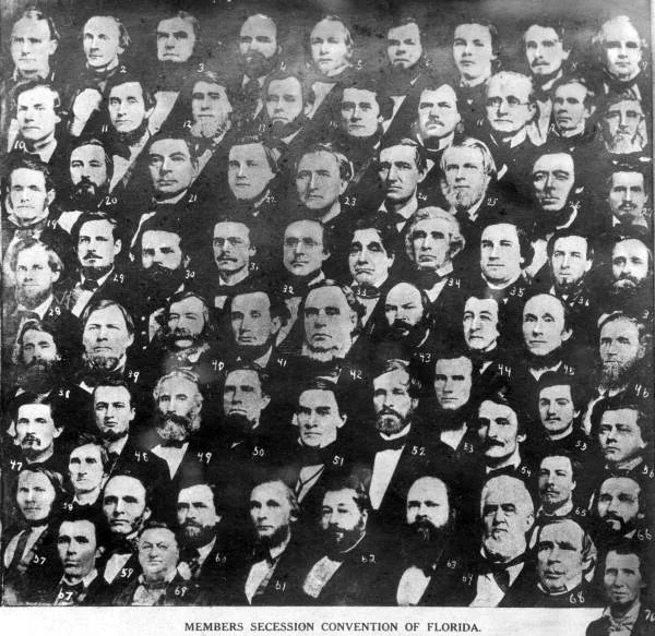 Members of Florida's 1861 Secession Convention, led by John C. McGehee of Madison County.