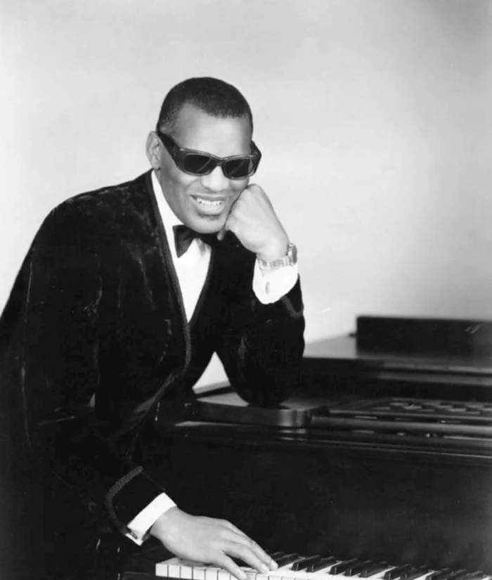Ray Charles at the piano in 1969, years after his first lessons in Greenville.