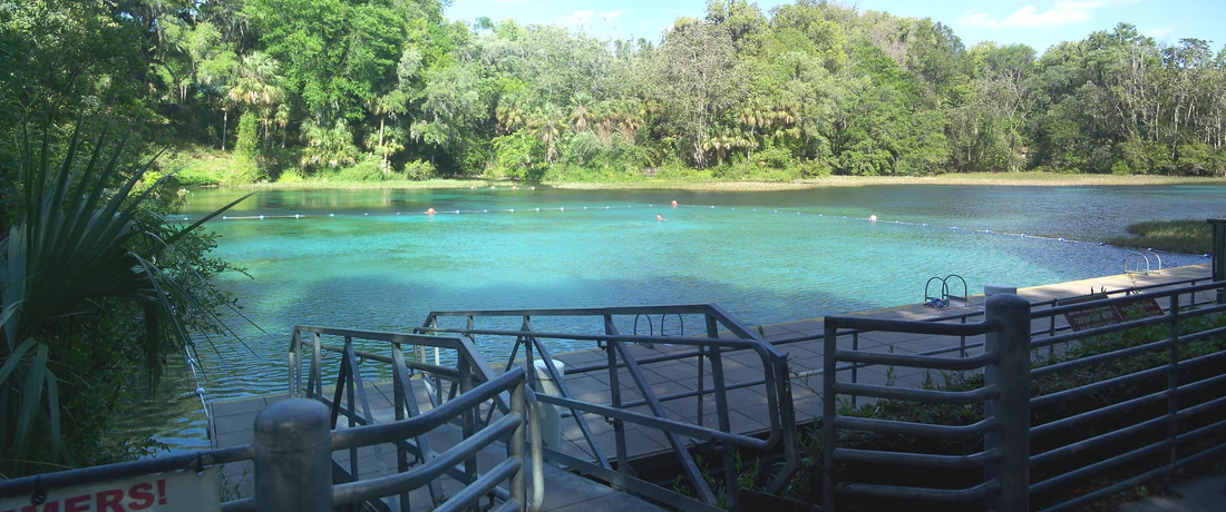 The swimming area at Rainbow Springs State Park, 2009.