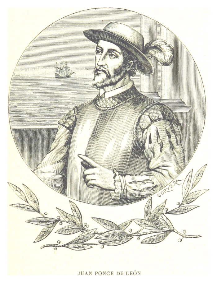 Juan Ponce de León, in a portrait published in 1893.