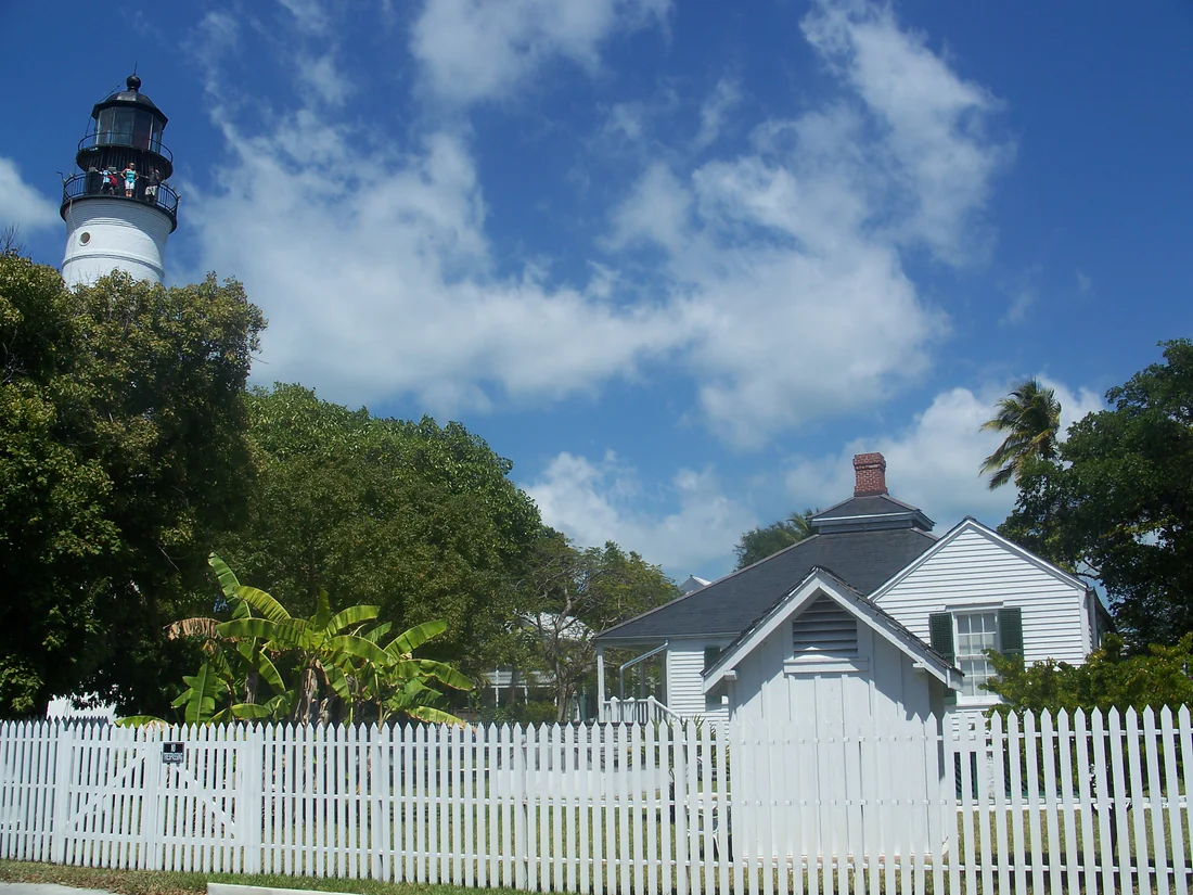 The Key West Lighthouse and its keeper's quarters, now a museum.