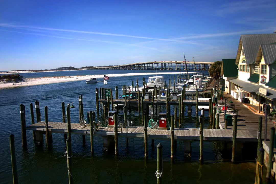 Boats in the harbor at Destin.