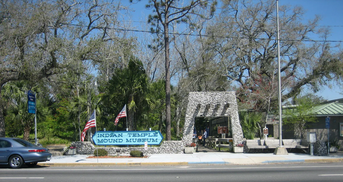 The entrance to the Indian Temple Mound in Fort Walton Beach.