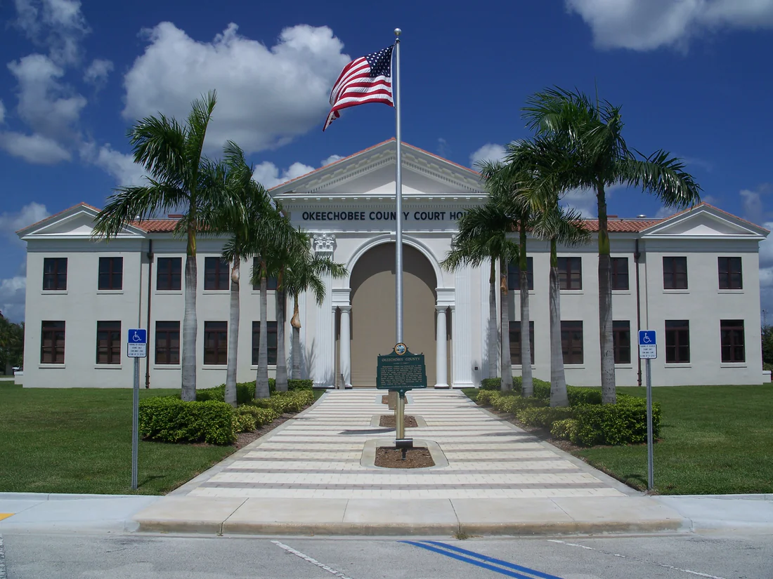 The Okeechobee County Courthouse in Okeechobee, 2010.
