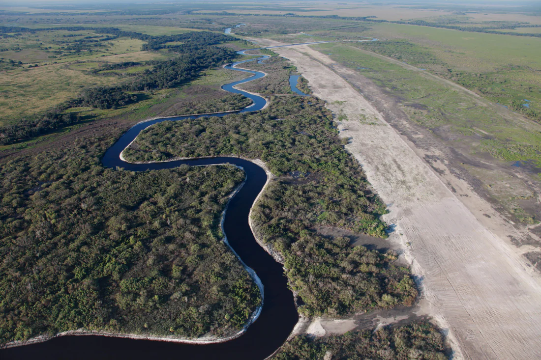 The Kissimmee River, photographed by the U.S. Army Corps of Engineers.