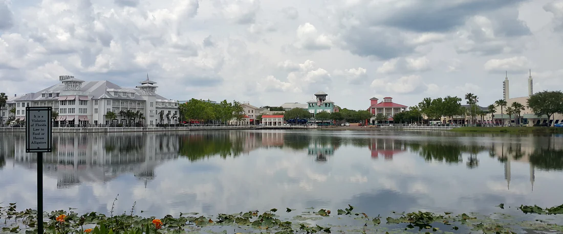 Downtown Celebration across the lake.