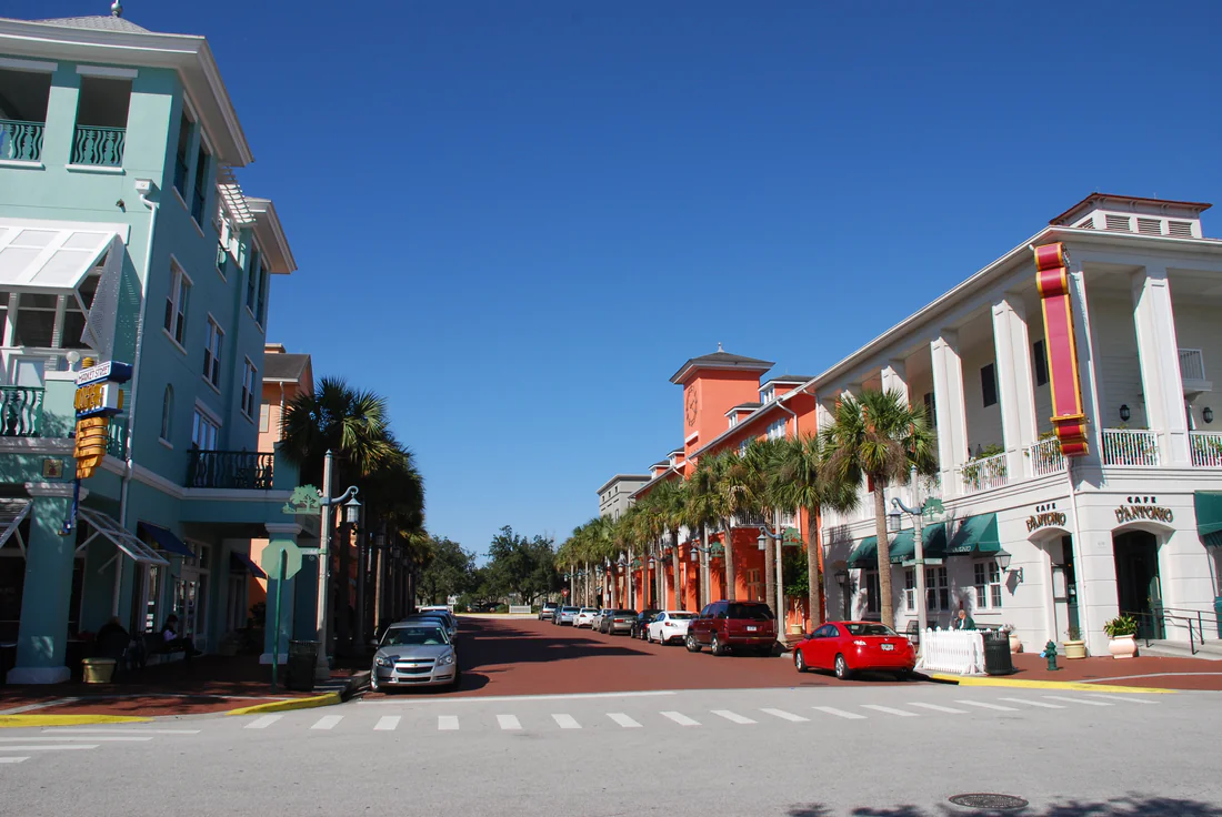 Main Street in downtown Celebration, 2010.