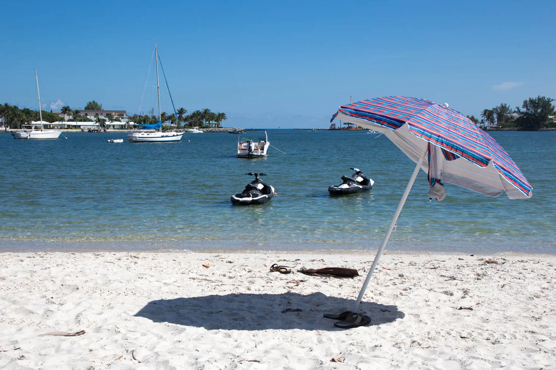 The beach at Peanut Island.