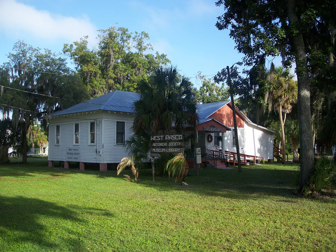 The West Pasco Historical Society museum and library in New Port Richey.