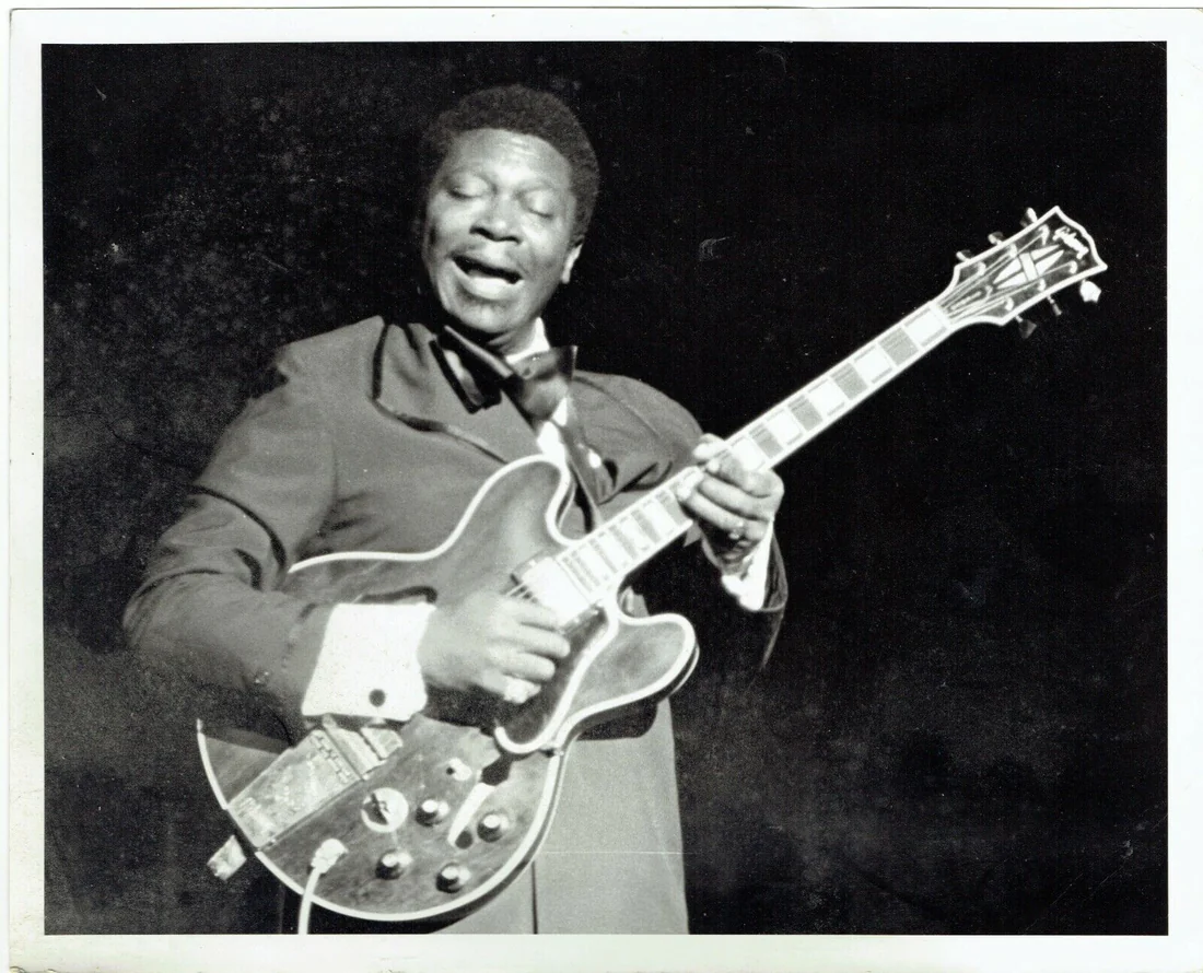 B.B. King performs at the Fillmore East in June 1971.