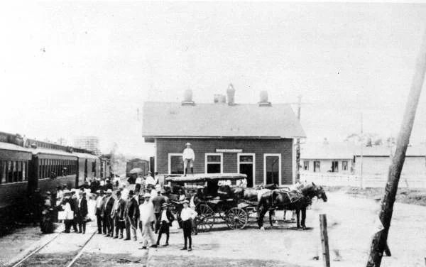 The P&A railroad depot in Milton in the early 1900s.