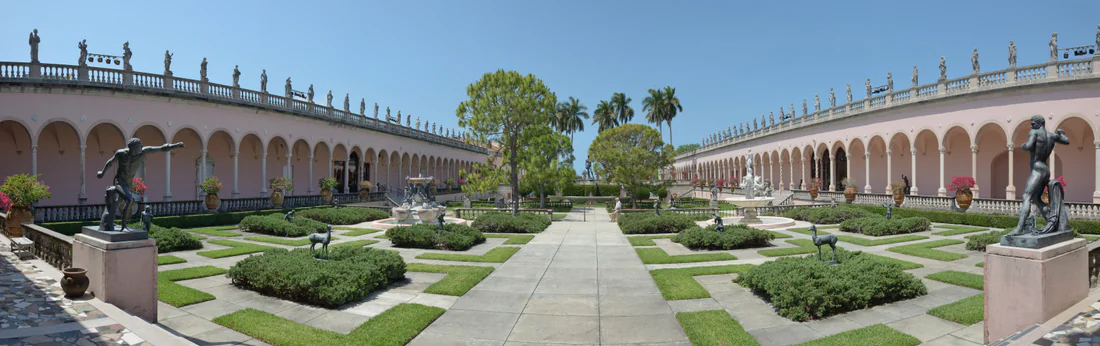 The courtyard of The Ringling museum of art in Sarasota.