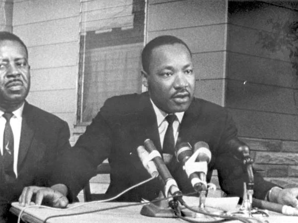 Martin Luther King Jr. and Ralph Abernathy in St. Augustine in June 1964.