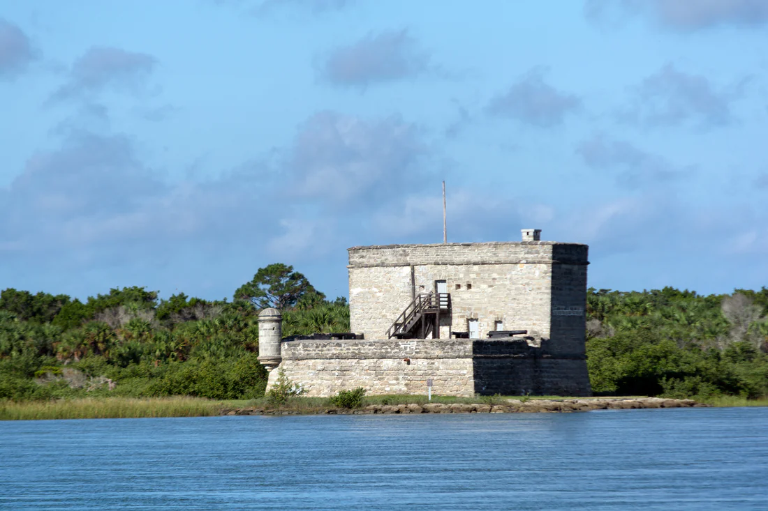 Fort Matanzas across the water at Matanzas Inlet.