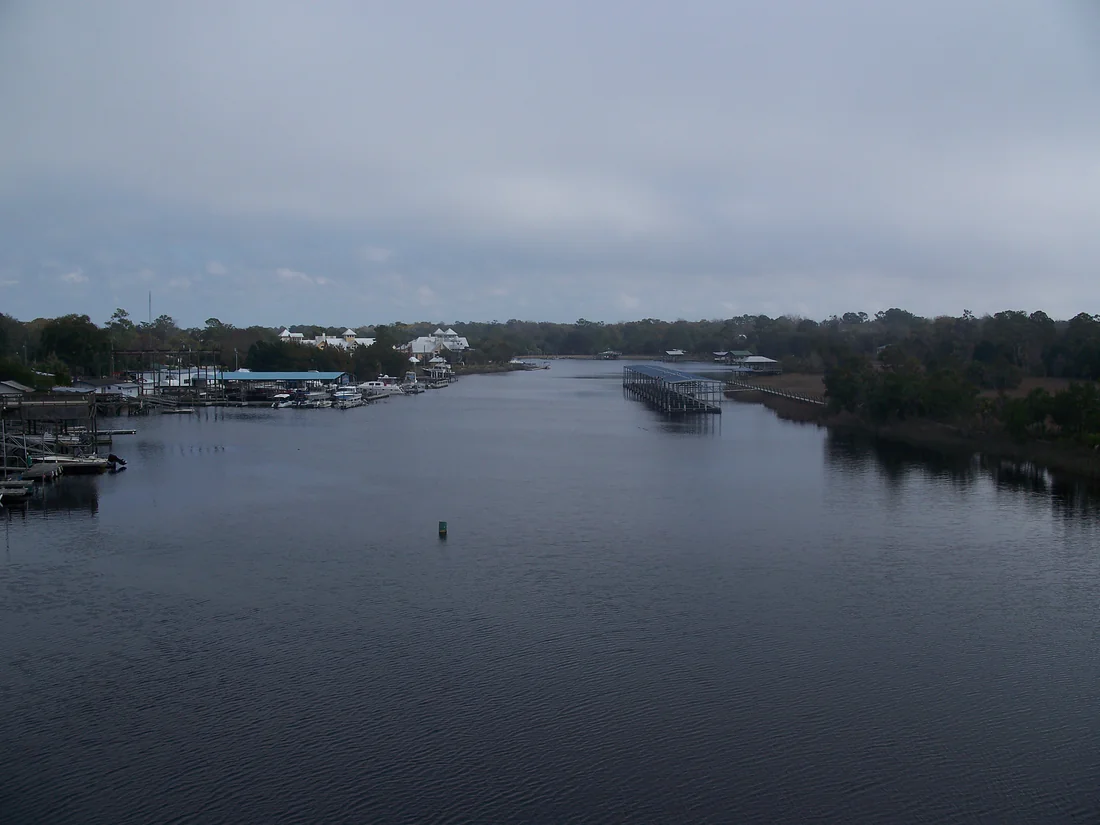 The Steinhatchee River at the town of Steinhatchee, 2011.
