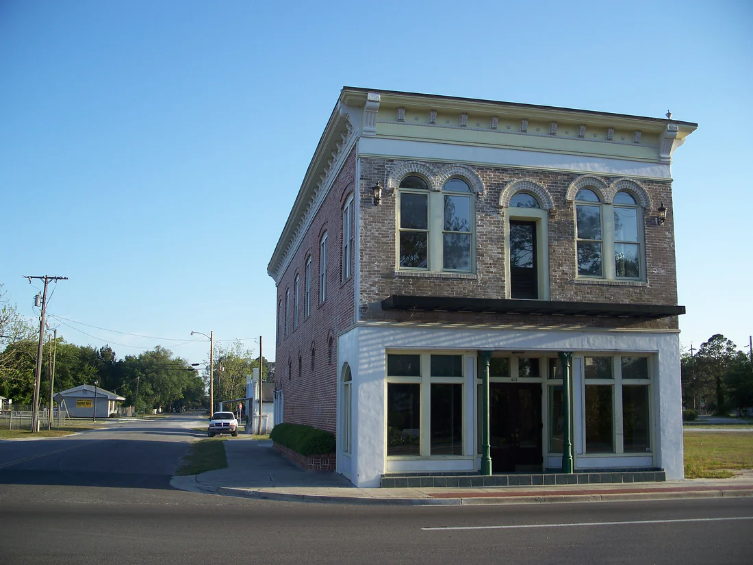 The two-story Townsend Building on Main Street in Lake Butler, 2007.
