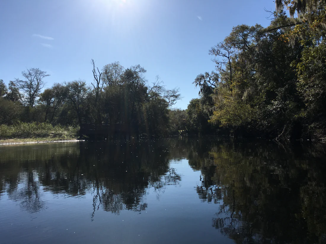The Santa Fe River at Chastain-Seay Park in Worthington Springs, 2019.