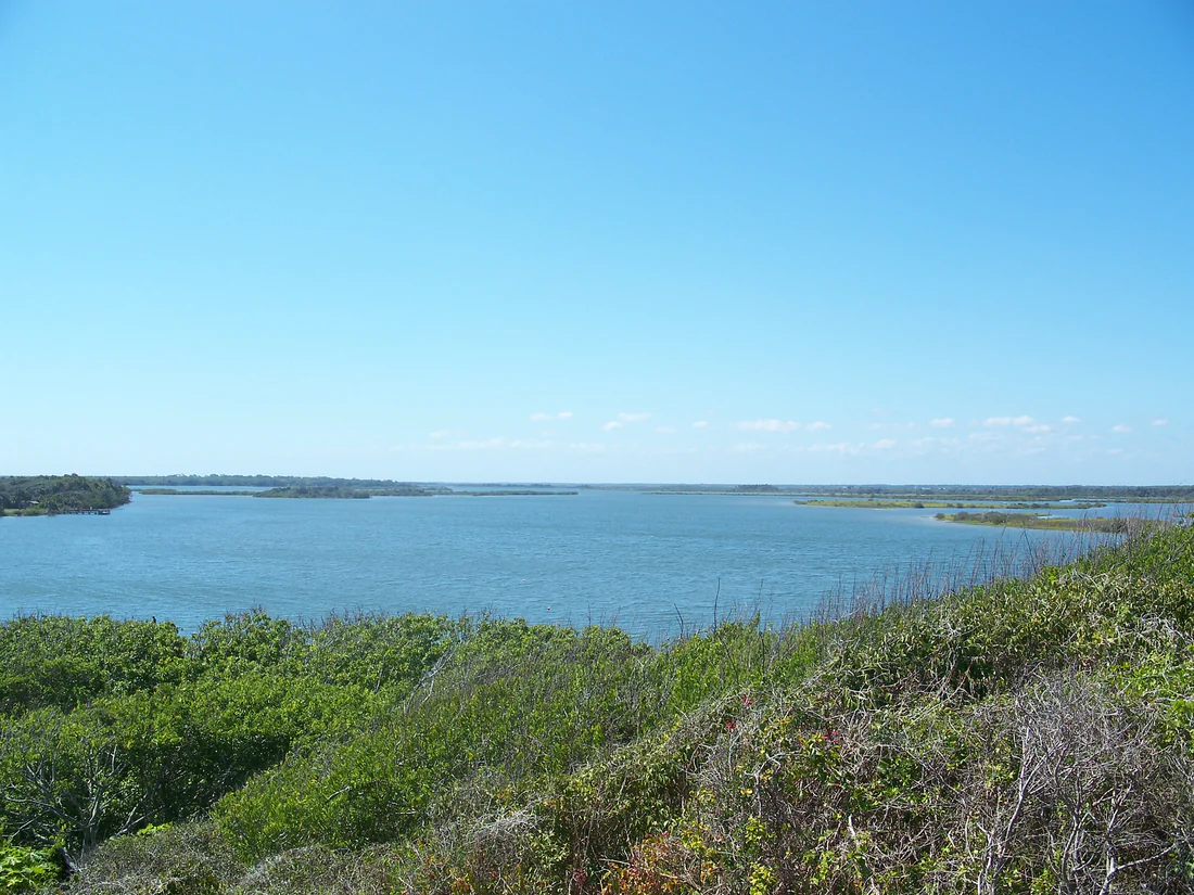 The view west from the top of Turtle Mound in Canaveral National Seashore, 2009.